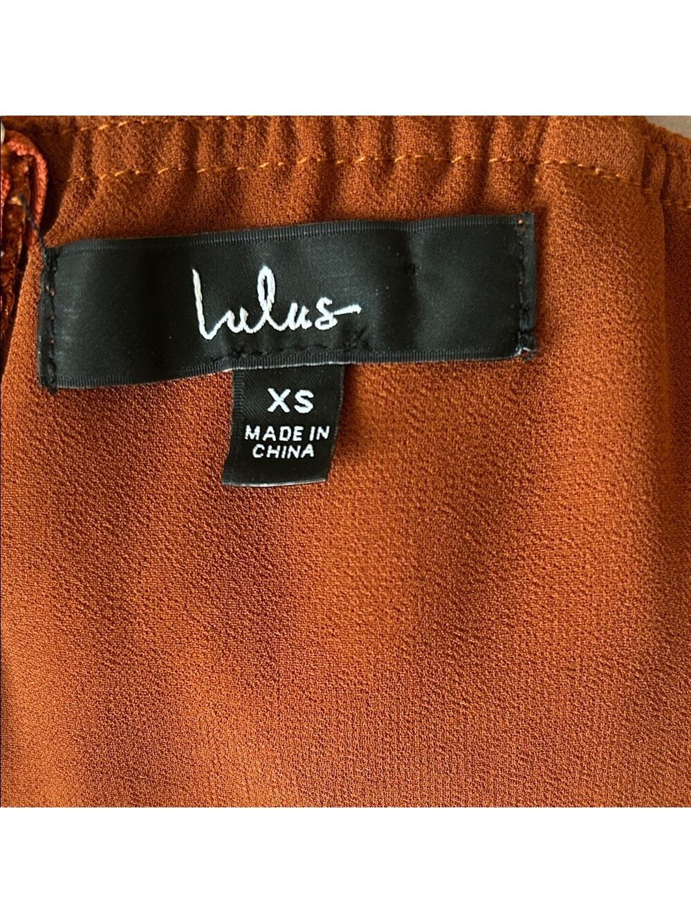 Lulu's Regal Rust Pleated Midi Dress size XS - Picture 12 of 13